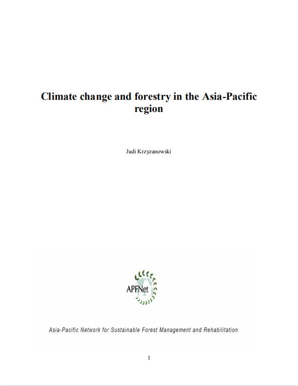Climate change and forestry in the Asia-pacific region